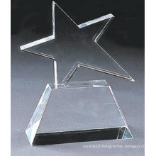 Crystal Glass Trophy with Star